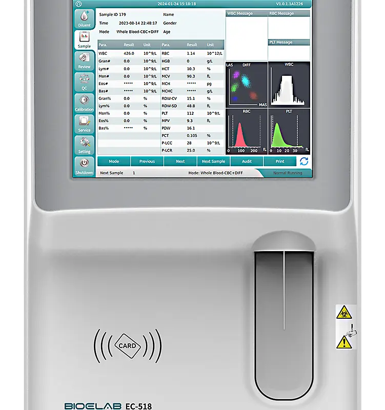 ANALIZADOR HEMATOLÓGICO AUTOMÁTICO EC-518